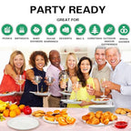 50 Pcs 10 Inch White Plastic Plates (White / 50 Pcs)