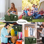 4 Pcs 24 Gallon Extra Large Moving Bags Heavy Duty Storage Bag (24 Gallon / Green)