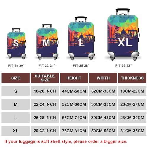 Travel Luggage Cover Suitcase Cover Protector Skins 18 (City / S (for 18--20 inch luggage))