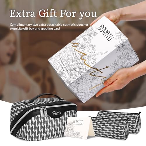 Travel Makeup Bags for Women (08-A-Black)