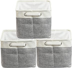 14.4" x 10" Slim Large Fabric Storage Bin (Grey / Slim - 14.4" x 10" x 8.5")