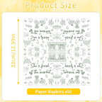 50Pcs She's Fresh off The Market Bridal Shower Napkins (Green)