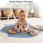 Portable Changing Pad (Blue Checkers&Flowers)