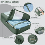 8 Set Packing Cubes for Travel Essentials (20 Matcha & Jungle Green)
