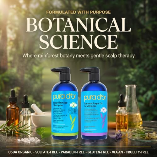 Scalp Therapy Shampoo & Conditioner Set for Dryness (16 Fl Oz (Pack 2))
