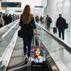 Travel Luggage Cover Suitcase Cover Protector Skins 18 (Graffiti A8 / M (for 22--24 inch luggage))