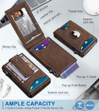 Airtag Wallet for Men Money Clip 9 (Coffee044)