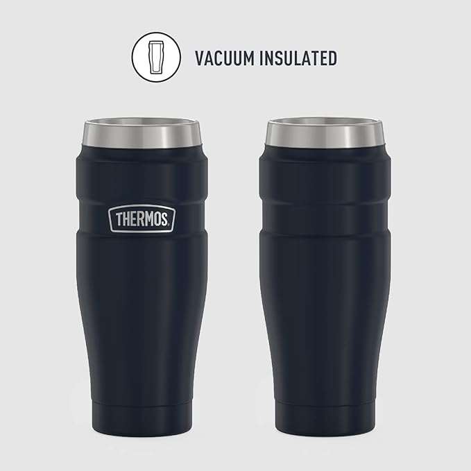 THERMOS Stainless King Travel Tumbler, 16 Ounce, Vacuum-Insulated | Midnight - Image 2