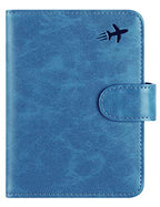 Passport Holder Cover Wallet RFID Blocking (Z _ #Blue / Passport Covers)