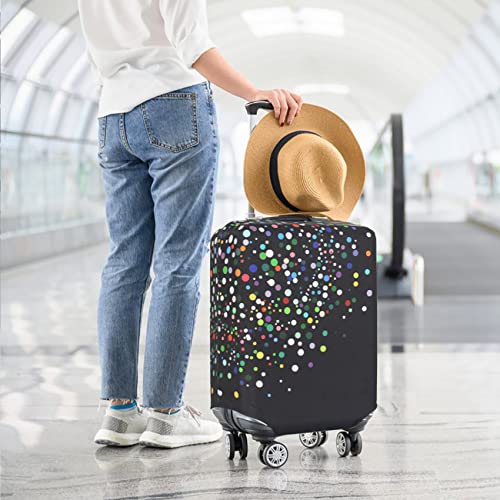 Travel Luggage Cover Suitcase Protector Fits 31 (Color Dots / XL)