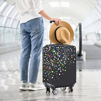 Travel Luggage Cover Suitcase Protector Fits 27 (Color Dots / L)