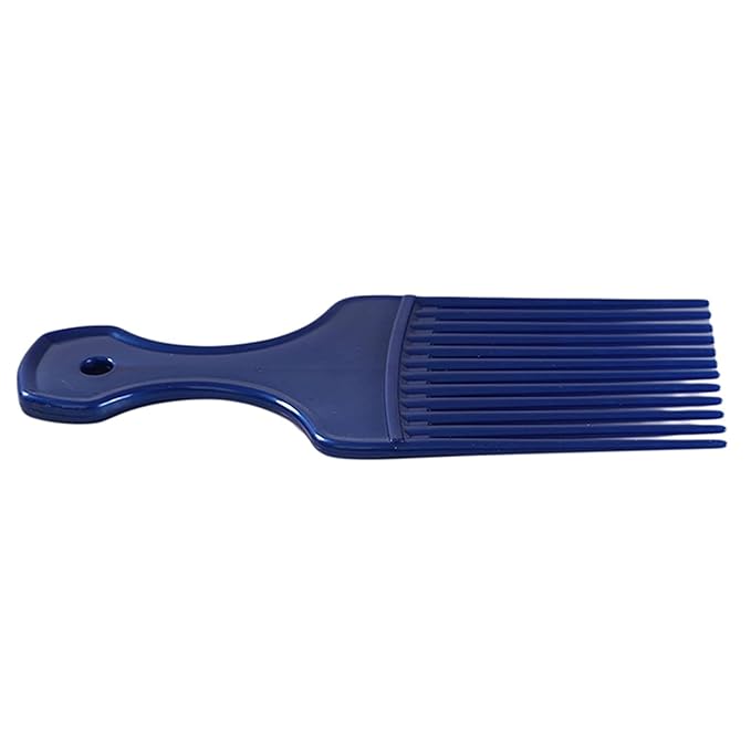 Blue Salon-Style Hair Pick and Barber Comb - Pick Comb for Curly Hair and Parting Care for Thick Quality Barber Supplies, Styling Tools and Appliances, Hair Combs