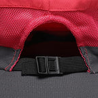 Womens Summer Sun Hat Beach Hat Wide Brim Outdoor UV Protection Hat Foldable Cool Mesh Ponytail Bucket Hat (6-7 / Red-gray)