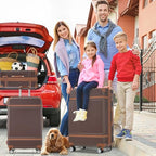 Luggage Set 3 Piece (Vintage Luggage / Brown(12+20+24+28))