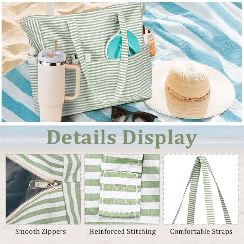 Large Beach Bag for Women (Green)