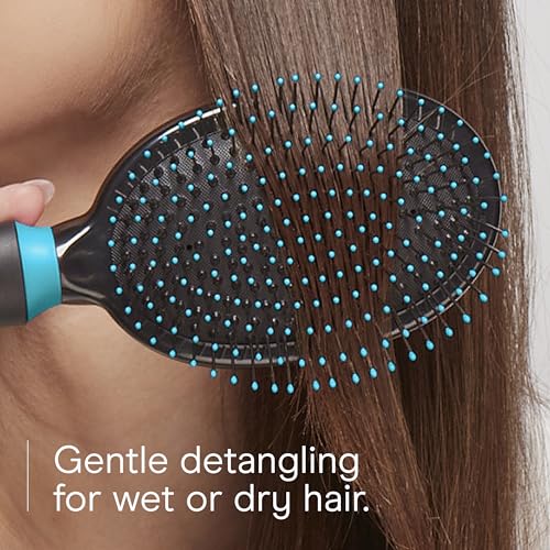 Hair Brush Detangling (Teal / Wire Cushion Brush (Pack of 1))