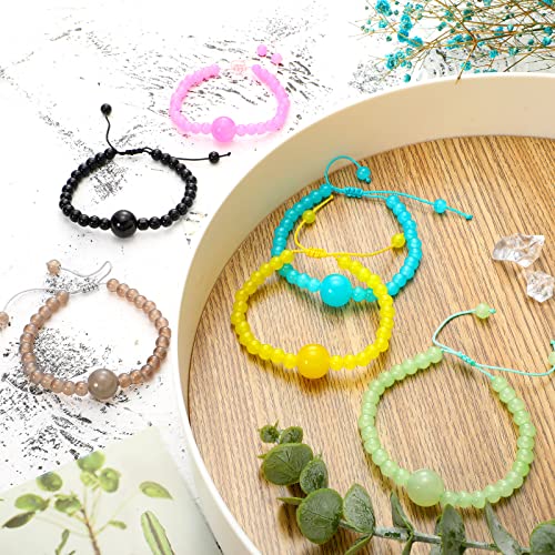 6 Pcs Motion Sickness Bracelets Cruise Essentials (Bright Colors)