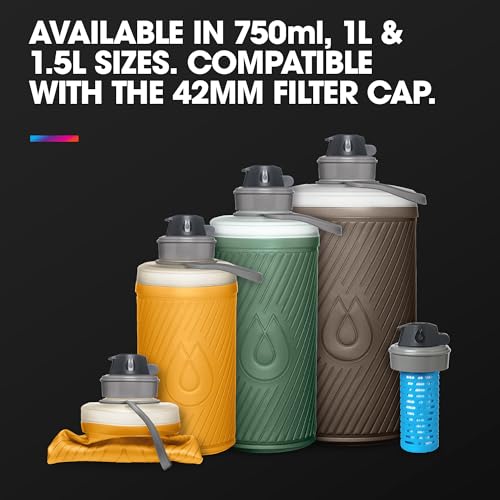Flux Collapsible Backpacking Water Bottle (1L/32oz / Mammoth Grey)