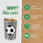 16 oz. Reusable Party Cups (Soccer Gray / 12 Count)