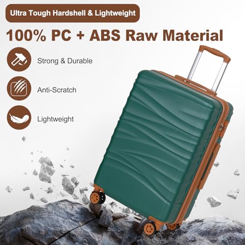 30" Hardside Checked Luggage (Emerald Green)