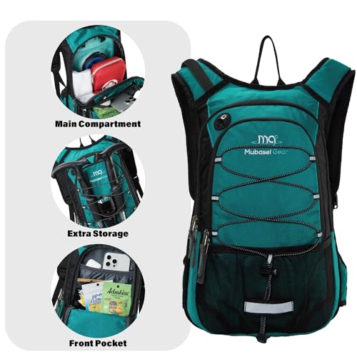 15L Insulated Hydration Backpack Pack with 2L Water Bladder Lightweight Hiking Backpack Bag for Women Men Daypack for Hiking Running Festival Camping Biking