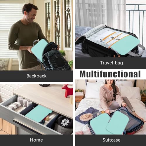 4 Set Compression Packing Cubes Travel (Light Teal)