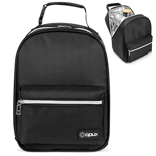 Insulated Lunch Box for Kids and Adults (Black)