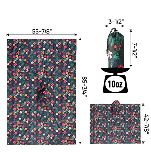 Hooded Rain Poncho for Adult with Pocket (Blossom Season)
