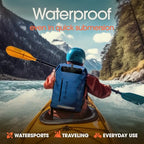 Waterproof Dry Bag Backpack with Zippered Pocket (85L / Blue)