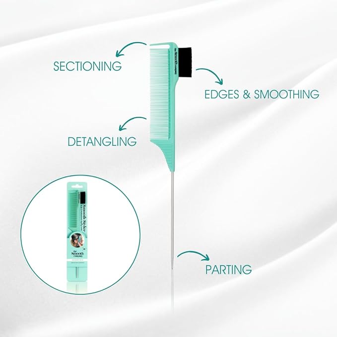 Professional Styling Comb. 4 in 1 Detangling, Sectioning,Edges/Smoothing & Parting