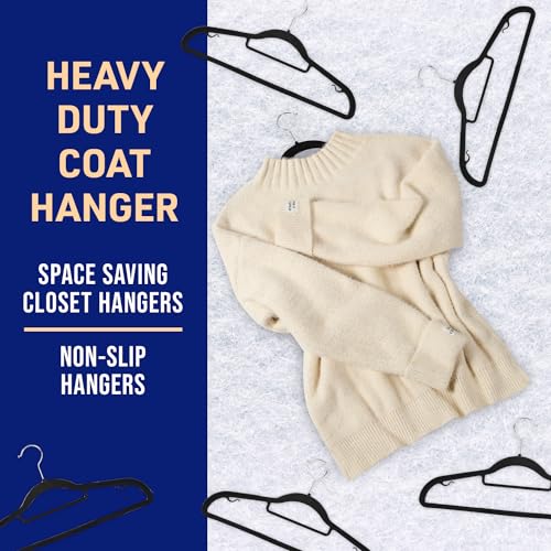 Versatile Clothes Hanger Set (Black / 50 Pack)