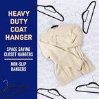 Versatile Clothes Hanger Set (Black / 50 Pack)