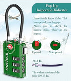 TSA Approved Luggage Locks (1.4*0.72*3.54 in / Army Green 2 Pack)