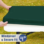 2 Pack Rectangle Spandex Fitted Table Cloth (Hunter Green / 48" x 24" (Rectangular))