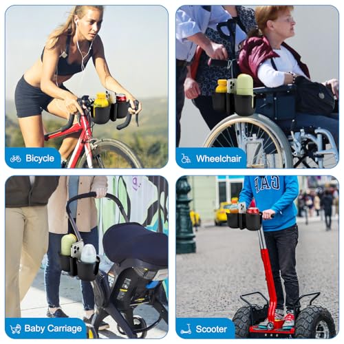 Stroller Cup Holder with Phone Holder (Double Holder-Other Shape)