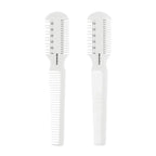 Hair Trimmer With Split Ends Razor - 2 Pieces For Thin & Thick Hair Cutting and Styling: Dense & Wide Teeth Combs, Double-Edge Blades