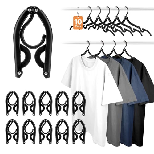 Black Travel Hangers 10 Pack (10 Pack / Black)