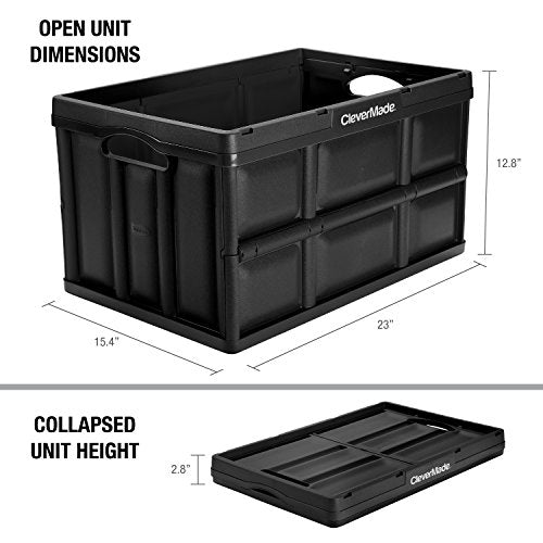 Collapsible Storage Bins (Black / 46l - 1 Pack)