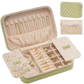 Travel Jewelry Case for Women Girls (Green / Medium (8.46"W*5.71"D*2.17"H))