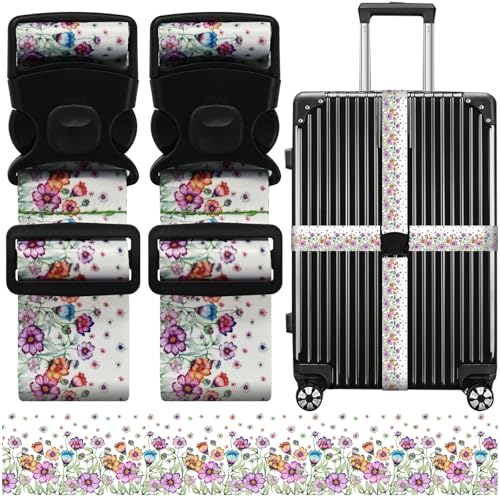Luggage Straps for Suitcases (Purple Orange)