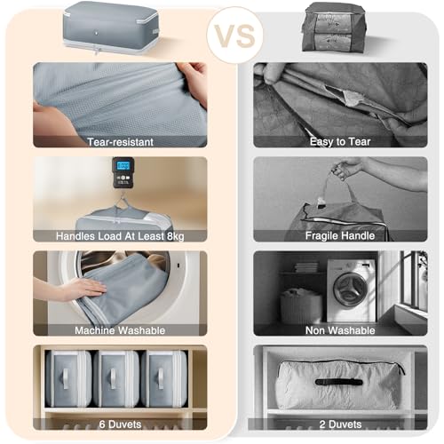 Comforter Storage Bag (Grey / 4 Pack)