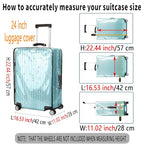 24 Inch Waterproof Clear Suitcase Cover (Black Trim-0.4mm / 24" Suitcase Cover.)