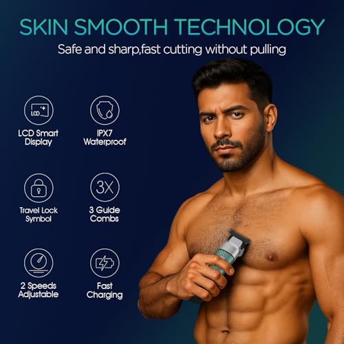Body Hair Trimmer for Men (Green)