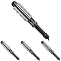Conair Instant Heat Curling Iron Brush,1 1/4-Inch Barrel Curling Brush for Short Hair,30-Second Heat-Up with 25 Heat Settings for All Hair Types,Black,(Pack of 4)
