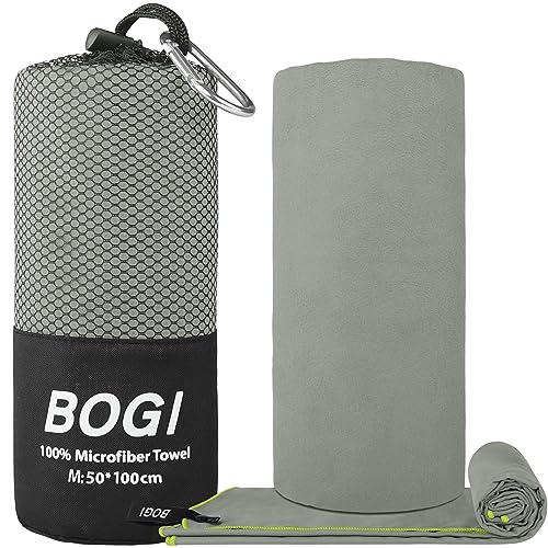 Microfiber Travel Sports Towel (Grey / M:40''x20'')