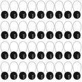 36 Pcs Combination Lock 3 Digit Gym Waterproof Padlock Resettable Bag Luggage Gate Combination Lock Outdoor for School Fence Travel Toolbox Storage