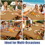 2 Pack Rectangle Spandex Fitted Table Cloth (Camel / 96" x 30" (Rectangular))