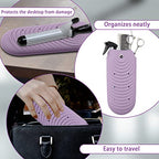 Heat Insulating Silicone Mat Pouch for Hair Styling Tools (Purple)