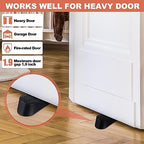 8 Pack Large Door Stoppers Heavy Duty Rubber Stopper for Bottom of Door Wedge Stopper for Home Office (Black)