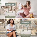 Travel Weekender Duffle Bags for Women (52-Beige Green / Large)